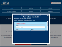 Tablet Screenshot of cmhealthcareservicesinc.com
